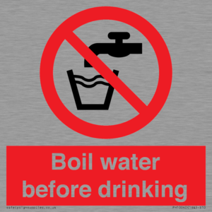 Boil water before drinking
